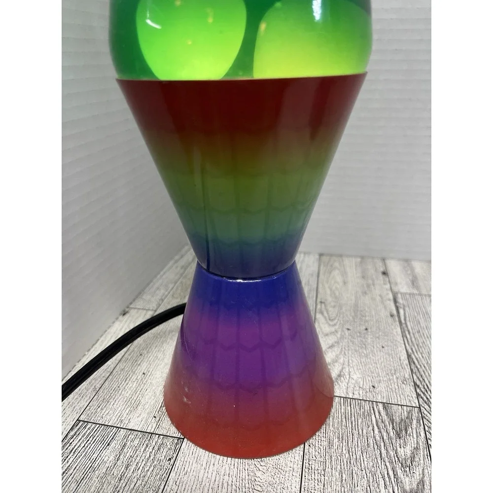 Color Max Rainbow Lava Brand Motion Lamp Clear Liquid White Lava 14.5 inch 20oz